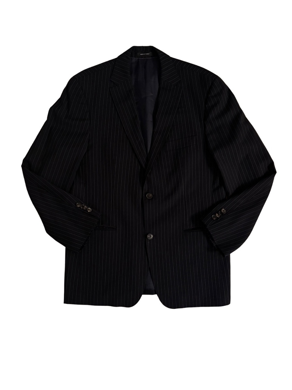 Hugo Boss “Pasini” Deep Navy Pinstripe Two-Button Blazer
